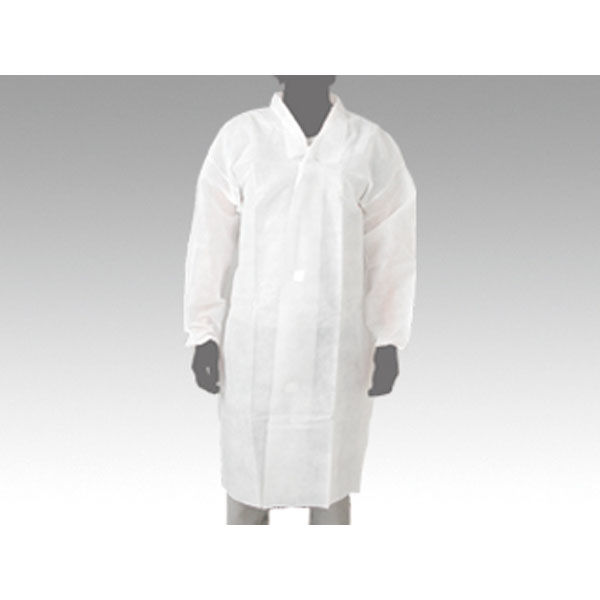 メディテックジャパン ディスポ白衣 不織布白衣 マジックタイプ M ホワイト 00405836 1袋（直送品）