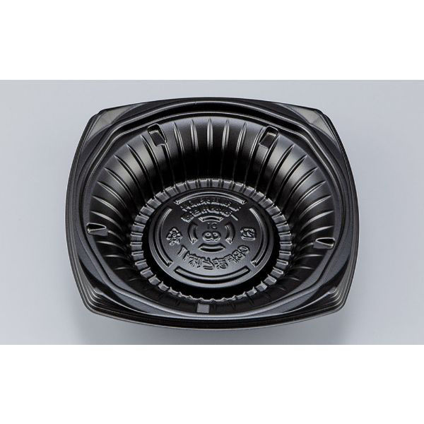 シーピー化成 どんぶり容器 CBFまど味17 黒 本体 0A00117000525 1ケース(900個(50個×18))（直送品）