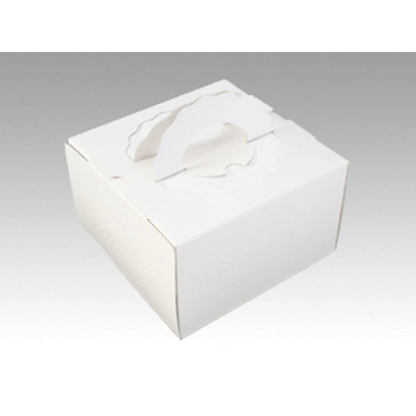 ケーキ箱 デコBOX 白ム地 5寸用 00169858 1ケース(100個(5個×20))（直送品）