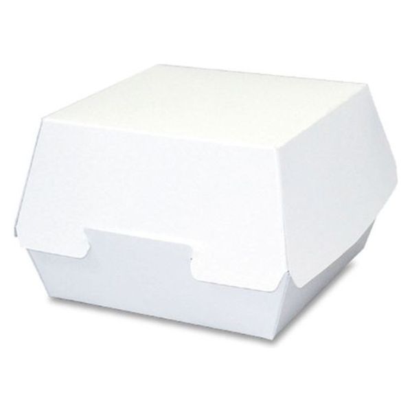 京王 バーガーボックス EC (白無地) 30921681060 1袋(100個)（直送品）