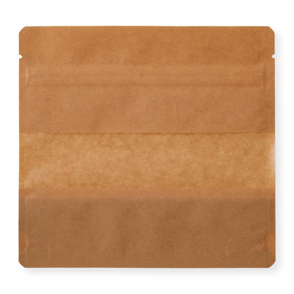 ベリーパック チャック付き袋 CMT-5 クラフト袋窓抜チャック付 茶 1ケース(1000個(50個×20))（直送品）