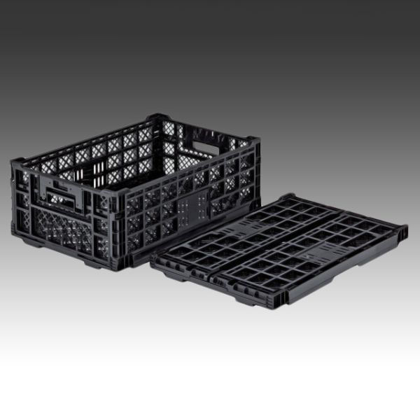 三甲 青果什器 オリコン EP42A-B ブラック 556120 1袋（直送品）