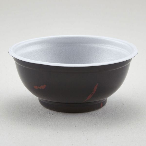 青葉紙業 どんぶり容器 D-1 うるし 本体 205103 1ケース(500個(50個×10))（直送品）