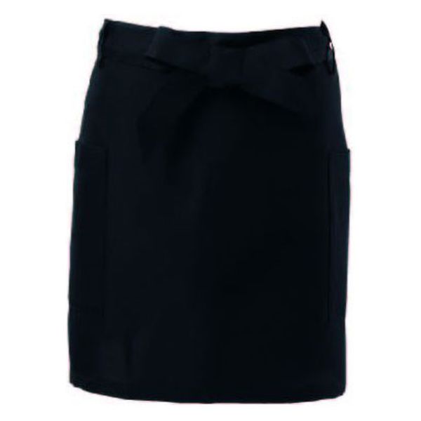 サンユニフォーム ショートエプロン(ブラック)F 701-S713-1 1袋（直送品）