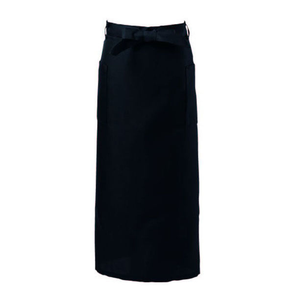 サンユニフォーム ロングエプロン ロングエプロン(ブラック)F 701-S711-1 1袋（直送品）