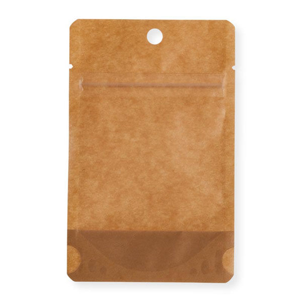 ベリーパック チャック付き袋 CH-4 片面クラフト袋チャック付 茶 1ケース(2000個(50個×40))（直送品）