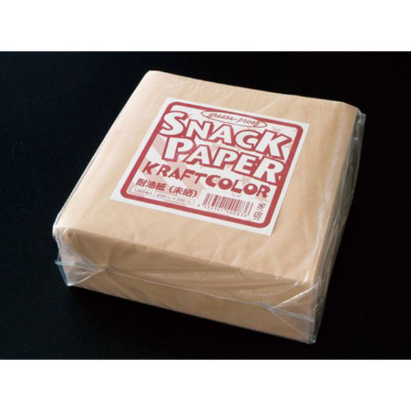 溝端紙工印刷 スナックペーパー耐油紙(未晒)1000枚入 614605 1袋（直送品）
