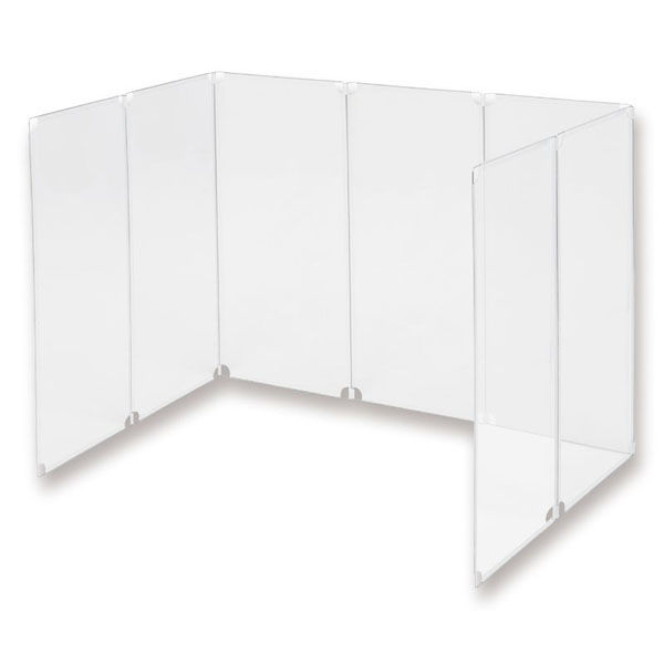 アスカ 飛沫対策品 折りたたみ透明パーテーション 大 VGP90 1ケース(10個)（直送品）