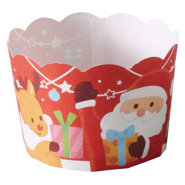 天満紙器 ケーキカップ XM833 ミニペットマフィン(サンタギフト) 6090577 1袋(100個)（直送品）