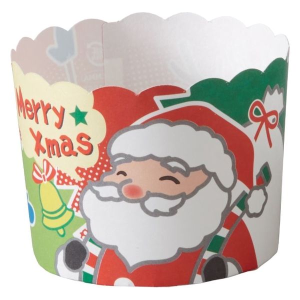 天満紙器 ケーキカップ XM665 ケーキカップ(コミックサンタ) 6090575 1ケース(1000個(100個×10))（直送品）