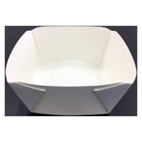東罐興業 弁当容器 K-M 正方形紙 ホワイト トレー 210700 1ケース(600個(50個×12))（直送品）