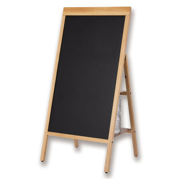 アスカ ブラックボード 転倒防止リバーシブルボード L BB034 1ケース(2個)（直送品）