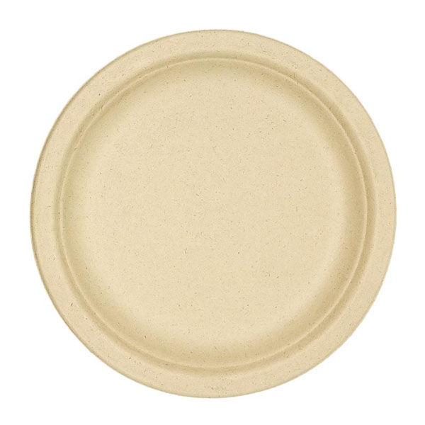 青葉紙業 バガスモールド 23cmプレート C-ECO-HM-002 1ケース(400個(50個×8))（直送品）