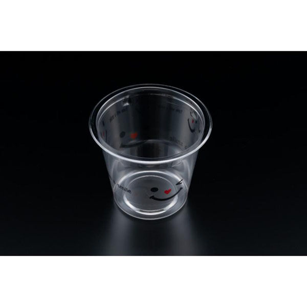 リスパック 透明カップ バイオカップ 101パイ390B ニコニコ PABY007 1袋(50個)（直送品）