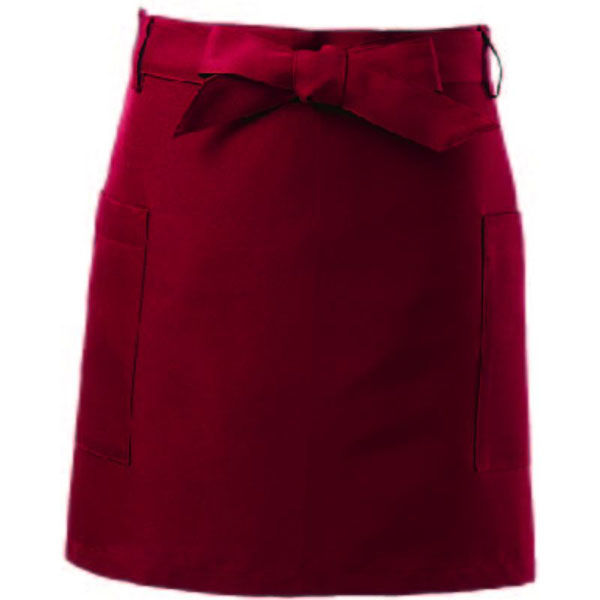 サンユニフォーム ショートエプロン(ワイン)F 701-S713-4 1ケース(70個)（直送品）