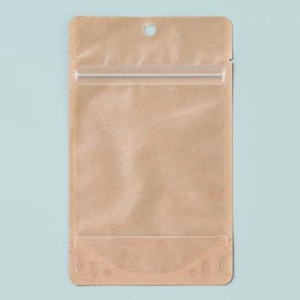 ベリーパック チャック付き袋 CH-3 片面クラフト袋チャック付 茶 1ケース(1000個(50個×20))（直送品）