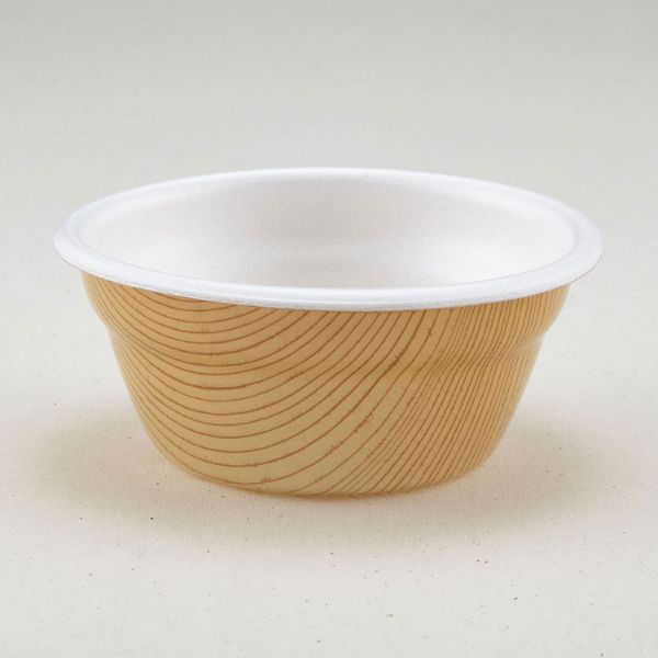 青葉紙業 どんぶり容器 D-5 もくめ 本体 205802 1ケース(800個(50個×16))（直送品）