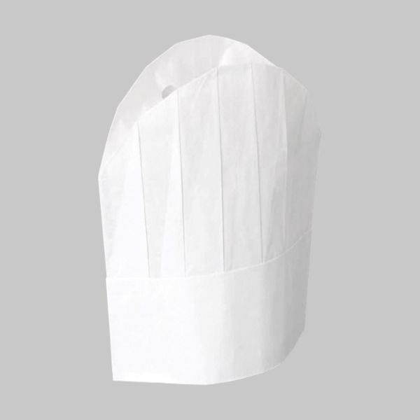 調理用帽子 オーバルシェフハット(紙)235 187909 1ケース(250個(50個×5))（直送品）