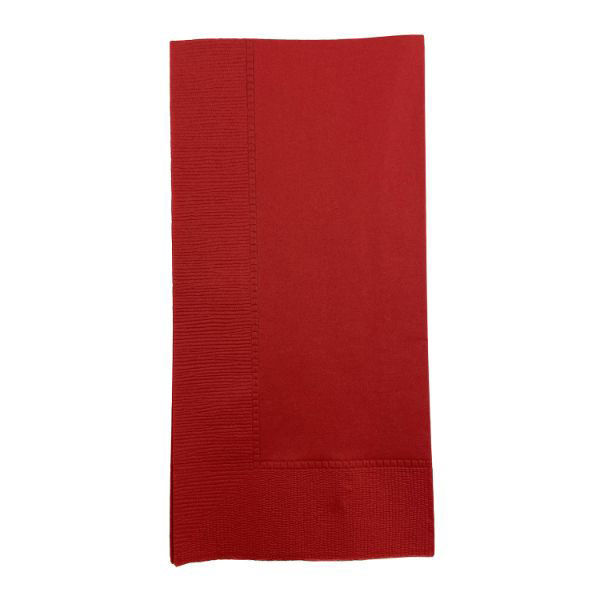 溝端紙工印刷 8ツ折ナフキン LUC-28 カラー2プライナプキン8折 イタリアンレッド 14 1ケース(2000個(50個×40))（直送品）