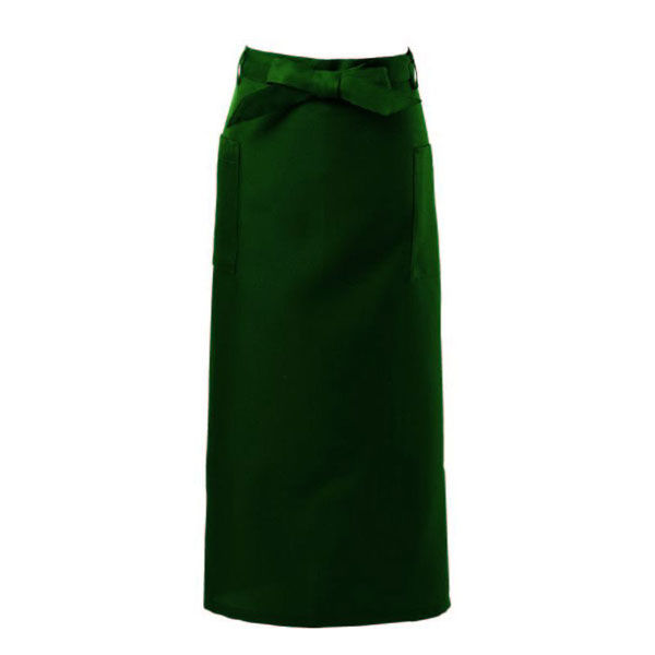 サンユニフォーム ロングエプロン ロングエプロン(グリーン)F 701-S711-5 1袋（直送品）