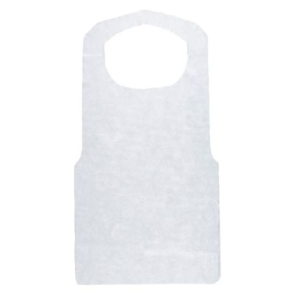 溝端紙工印刷 不織布エプロン 白 581797 1ケース(1000個(100個×10))（直送品）