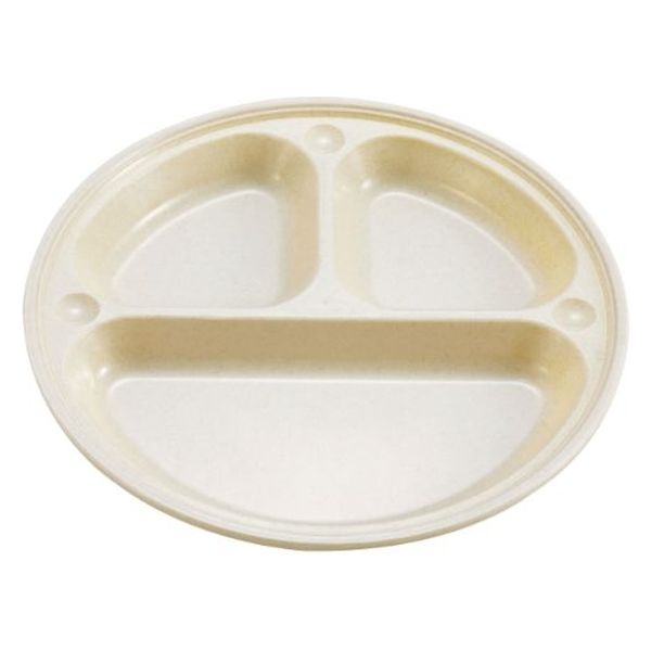 パール金属 皿 サンサンマーチ 抗菌仕切付プレート21cm (1) MP-0065 1袋(20個)（直送品）