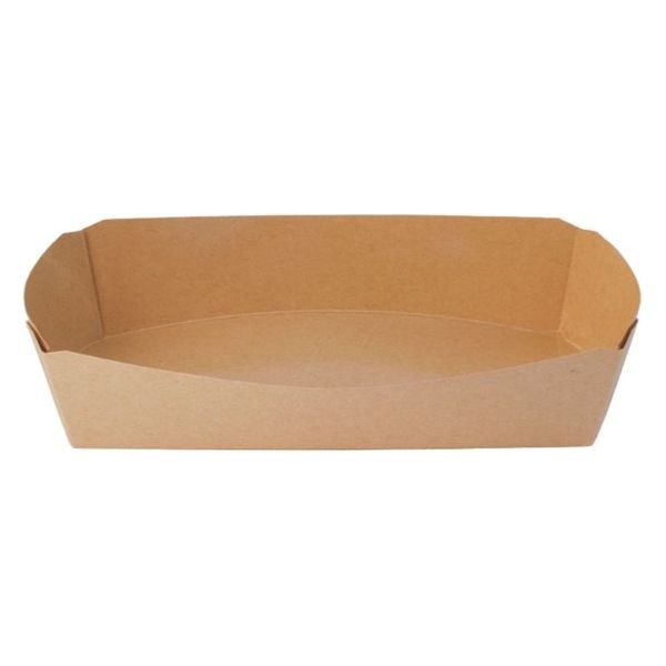 東罐興業 惣菜容器 R-L 長方形トレー クラフト 31931459 1袋(50個)（直送品）