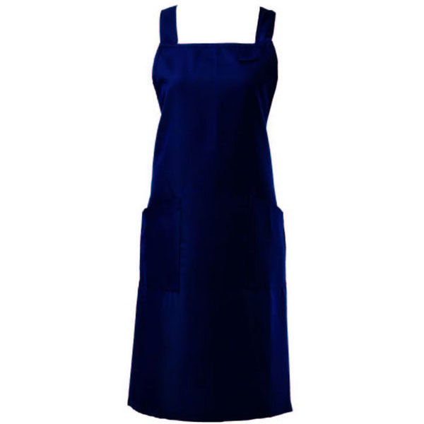 サンユニフォーム 胸当てエプロン 胸当エプロン(ネイビー)F 701-S710-3 1ケース(60個)（直送品）