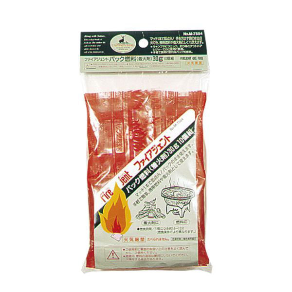 パール金属 ファイアジェントパック燃料(着火剤) 30g 10個組 M-7554 1ケース(40個(10個×4))（直送品）