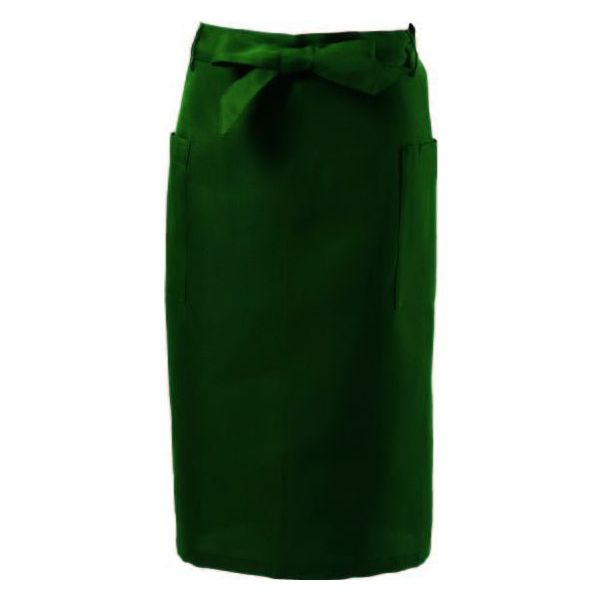 サンユニフォーム ミドルエプロン ミドルエプロン(グリーン)F 701-S712-5 1袋（直送品）