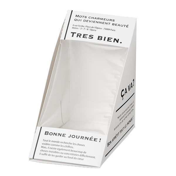 パケドゥソレイユ サンドイッチ容器 三角サンド窓付BOX メルシー 17016 1ケース(100個)（直送品）