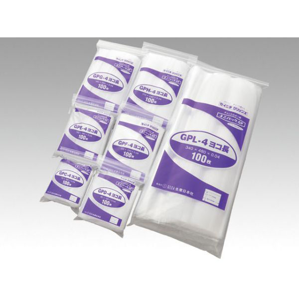 生産日本社 チャック付き袋 ユニパックGP H-4 横長 17248 1ケース(2000個(100個×20))（直送品）
