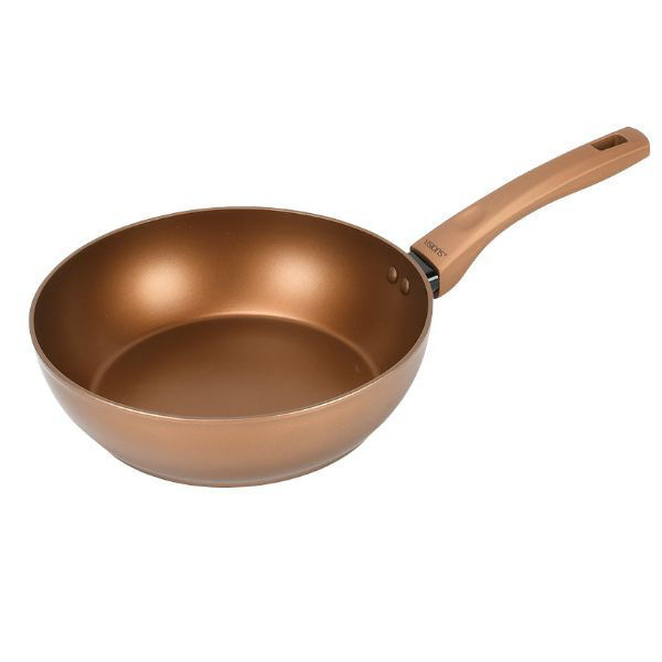 パール金属 フライパン VISIONS GOLD Coating IH対応ディープパン24cm CP-8814 1袋（直送品）