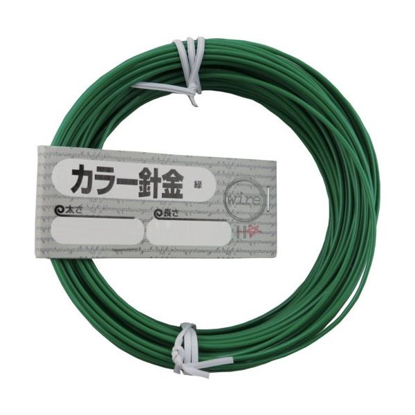 ダイドーハント DAIDОHANT カラー針金 緑 「太さ」#16(1.6mm)×「長さ」20m 10155920 1セット(5巻)（直送品）