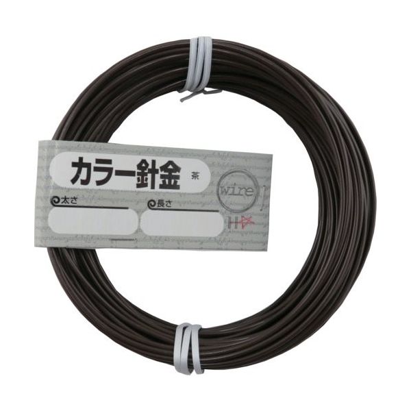 ダイドーハント DAIDОHANT カラー針金 茶 「太さ」#14(2.0mm)×「長さ」20m 10155936 1セット(5巻)（直送品）