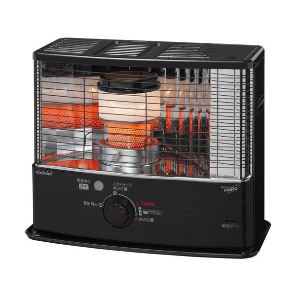 トヨトミ TOYOTOMI 反射形石油ストーブ HRCーW3624ーB 1台 688-1044（直送品）