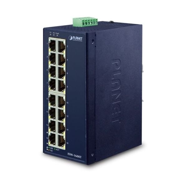 PLANET TechnologyCorporation 産業用スイッチングハブ ギガビット 16ポート ISWー1600T 1個（直送品）