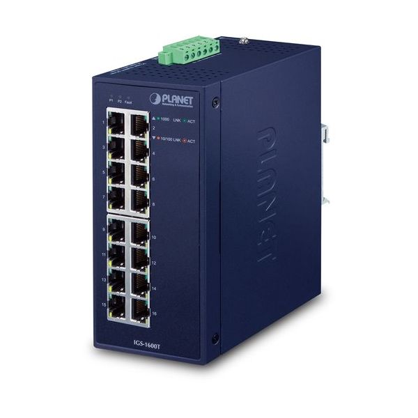 PLANET TechnologyCorporation 産業用スイッチングハブ ギガビット 16ポート IGSー1600T 1個（直送品）