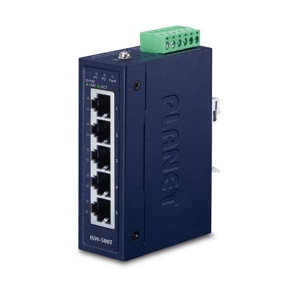 PLANET TechnologyCorporation コンパクトイーサネットスイッチ 産業用5ポート100TX ISW-500T 1台（直送品）