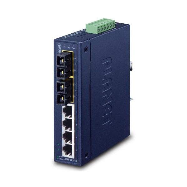 PLANET TechnologyCorporation 産業用ファストイーサネットスイッチマルチモード光ポート付 ISW-621 1個（直送品）
