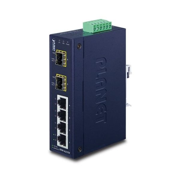 PLANET TechnologyCorporation 産業用ファストイーサネットスイッチSFPポート付 ISW-621TF 1個（直送品）