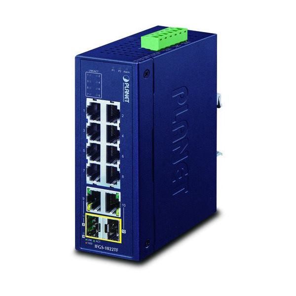 産業用ファストイーサネットスイッチギガ・SFPコンボポート付 IFGS-1022TF 1個（直送品）