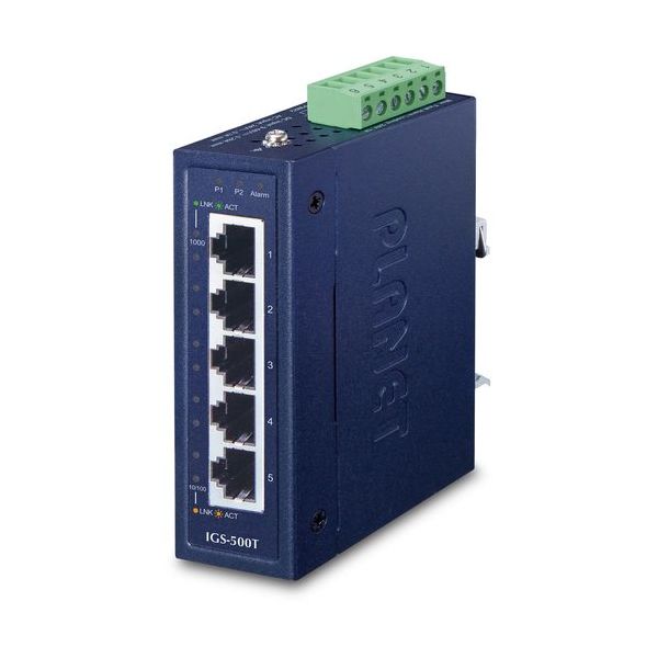 PLANET TechnologyCorporation 産業用ギガビットイーサネットスイッチ IGS-500T 1個 685-5431（直送品）