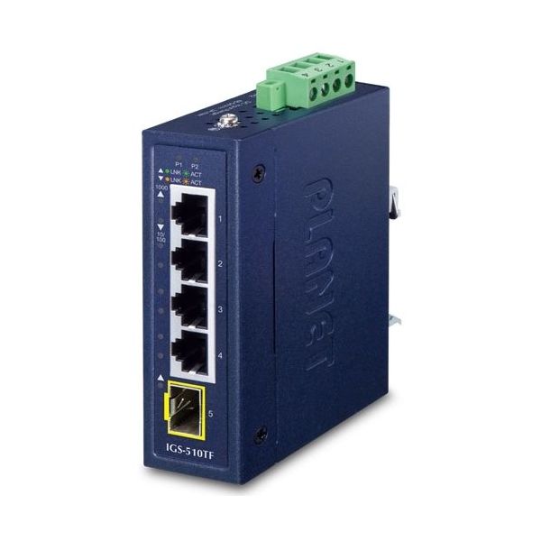 PLANET TechnologyCorporation 産業用ギガビットイーサネットスイッチSFPポート付 IGS-510TF 1個（直送品）