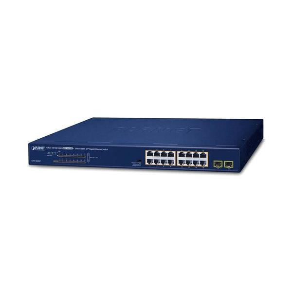 PLANET TechnologyCorporation PoE+ギガビットイーサネットスイッチSFPポート付 GSW-1820HP 1個（直送品）