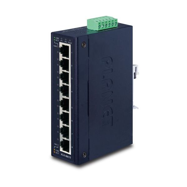 PLANET TechnologyCorporation 産業用ギガビットイーサネットスイッチ IGS-801T 1個 685-7044（直送品）