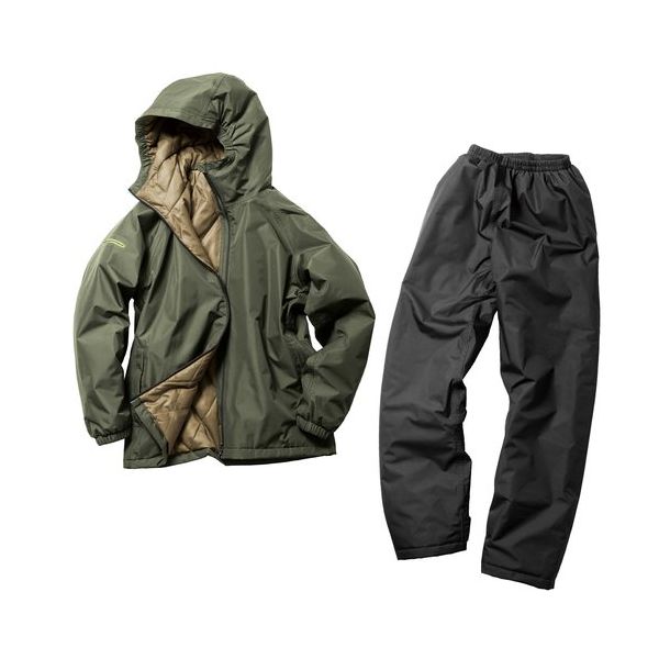 マック Makku TEGARU防水防寒スーツ カーキ×ブラック LL AS31603J 1着 686-9675（直送品）