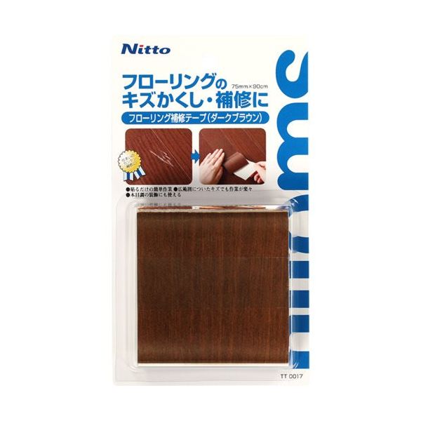 ニトムズ フローリング補修テープ75×0.9 75×0.9ダークブラウン TT0017 1巻 686-1732（直送品）