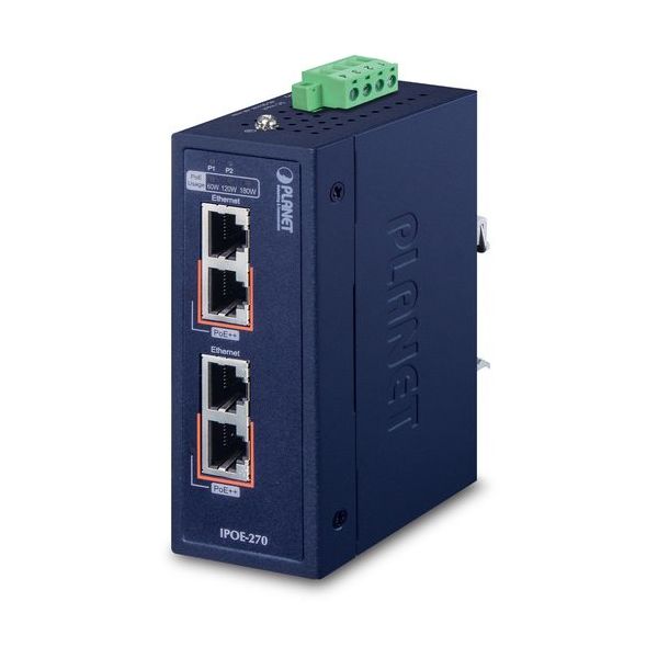 産業用マルチギガビット2ポートPoE++インジェクター IPOE-270(HARDWARE_VER1) 1個（直送品）