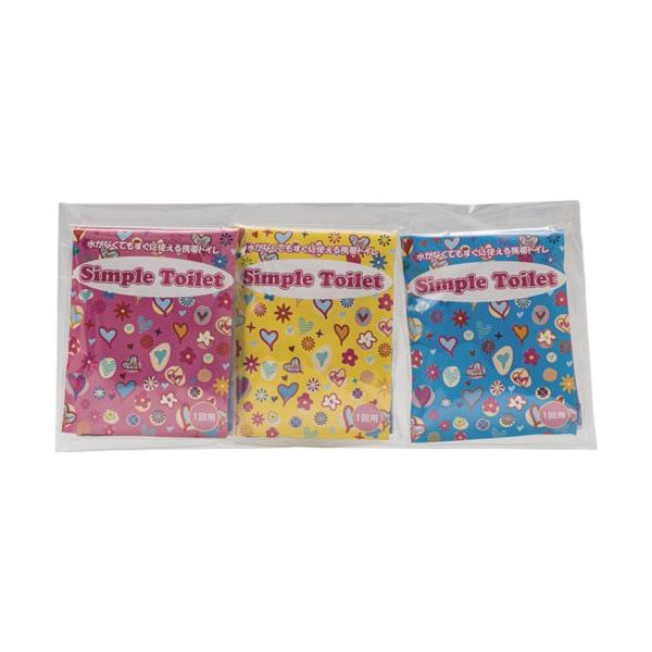 アイ・イー・ジェー IEJ 簡易トイレ SIMPLE TOILET 3回セット S3872-08 1セット(50個) 679-0240（直送品）